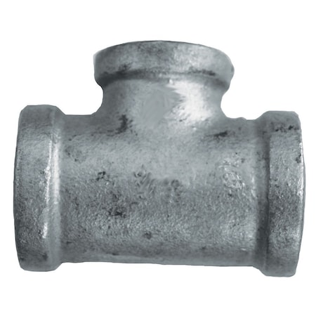 Jones Stephens 1in. x 3/4in. x 3/4in. Galvanized Iron Reducing Tee, Banded G4600170
